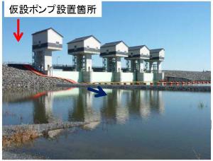 長沼ダム試験湛水の写真