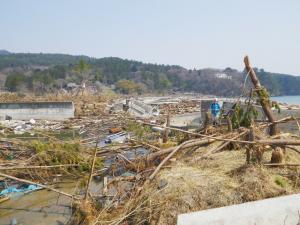 田中浜の被災状況写真