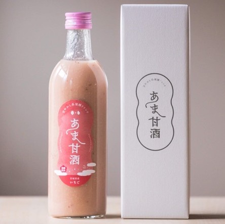 いちごのあま甘酒