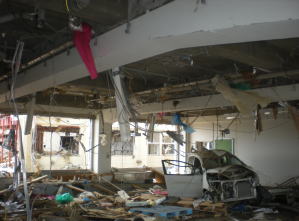 1階教室津波被災状況画像