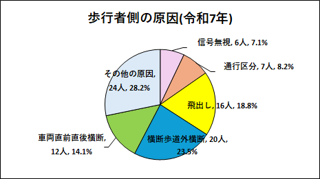 歩行者側の原因