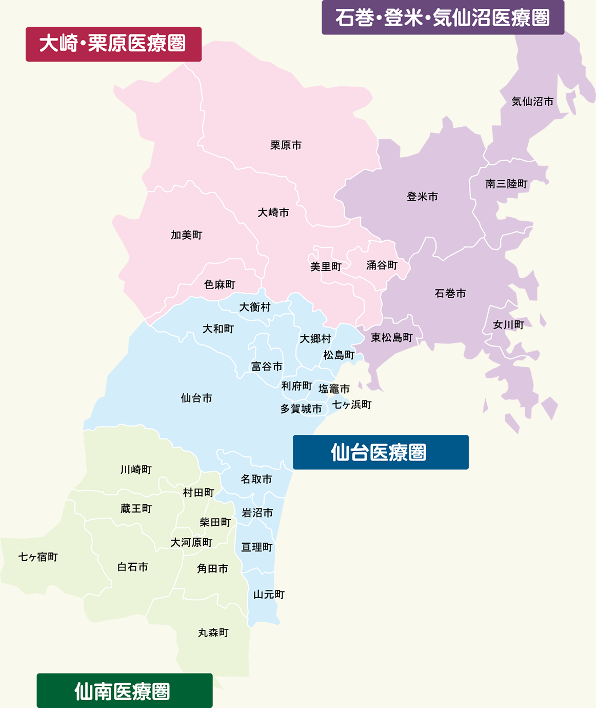 宮城県内自治体保健師MAP