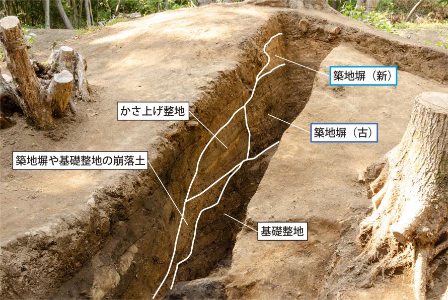 築地塀断面