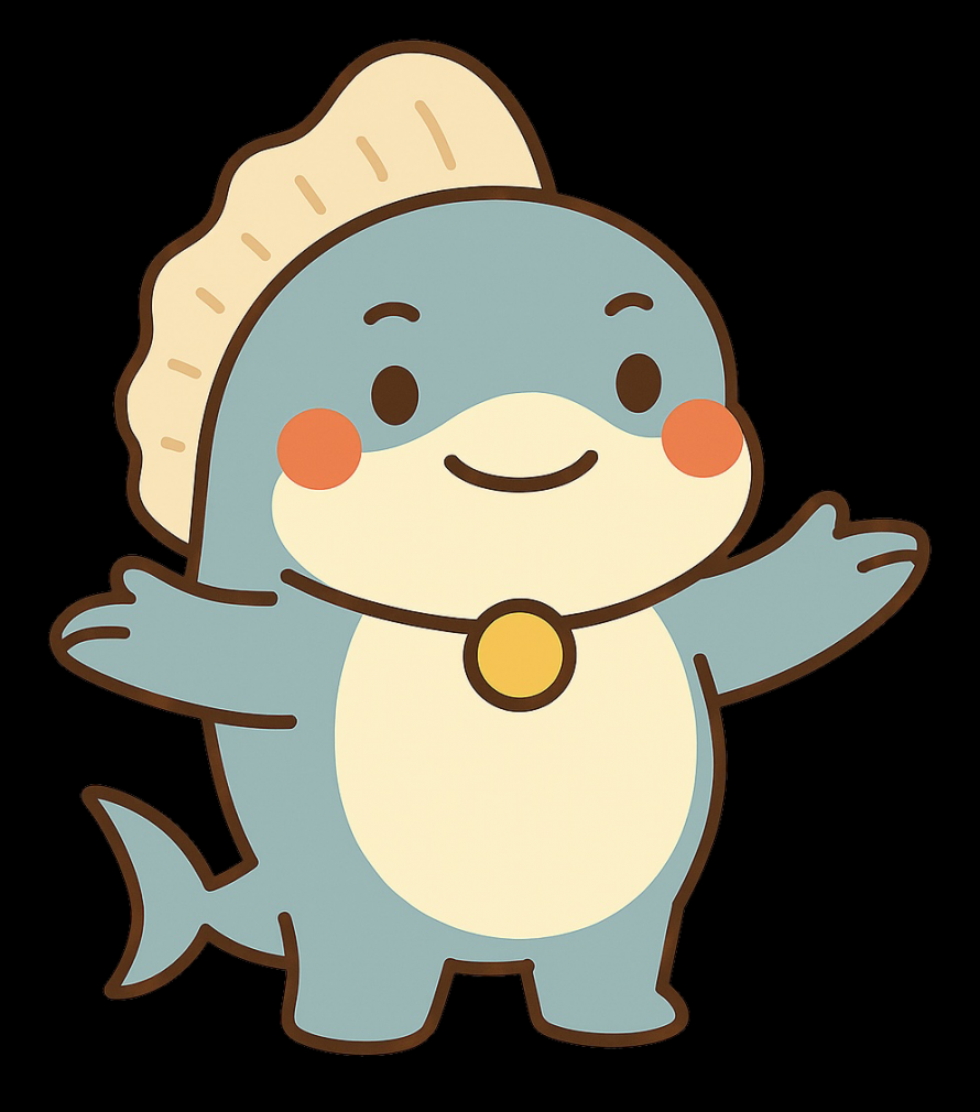 ふかひれ07（両手を広げている）